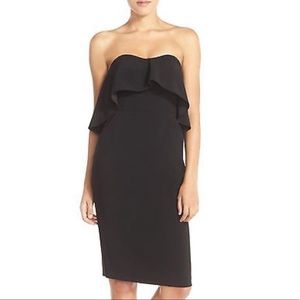 Chelsea28 Strapless Cascading Top Cocktail Dress